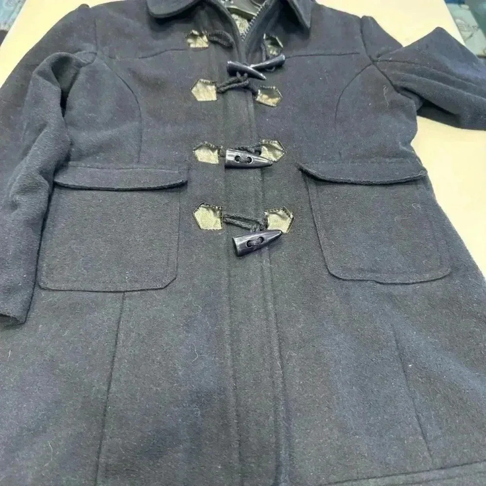 Beverly Hills Polo Club girls wool blend navy coat w/hood lined size 6X - Picture 7 of 11